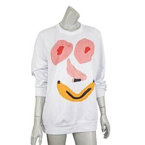 Wacky Wacko face Paint crew Sweater light blue size XL